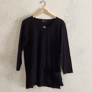 FENINI Black long sleeve Women's Top size XS NWT